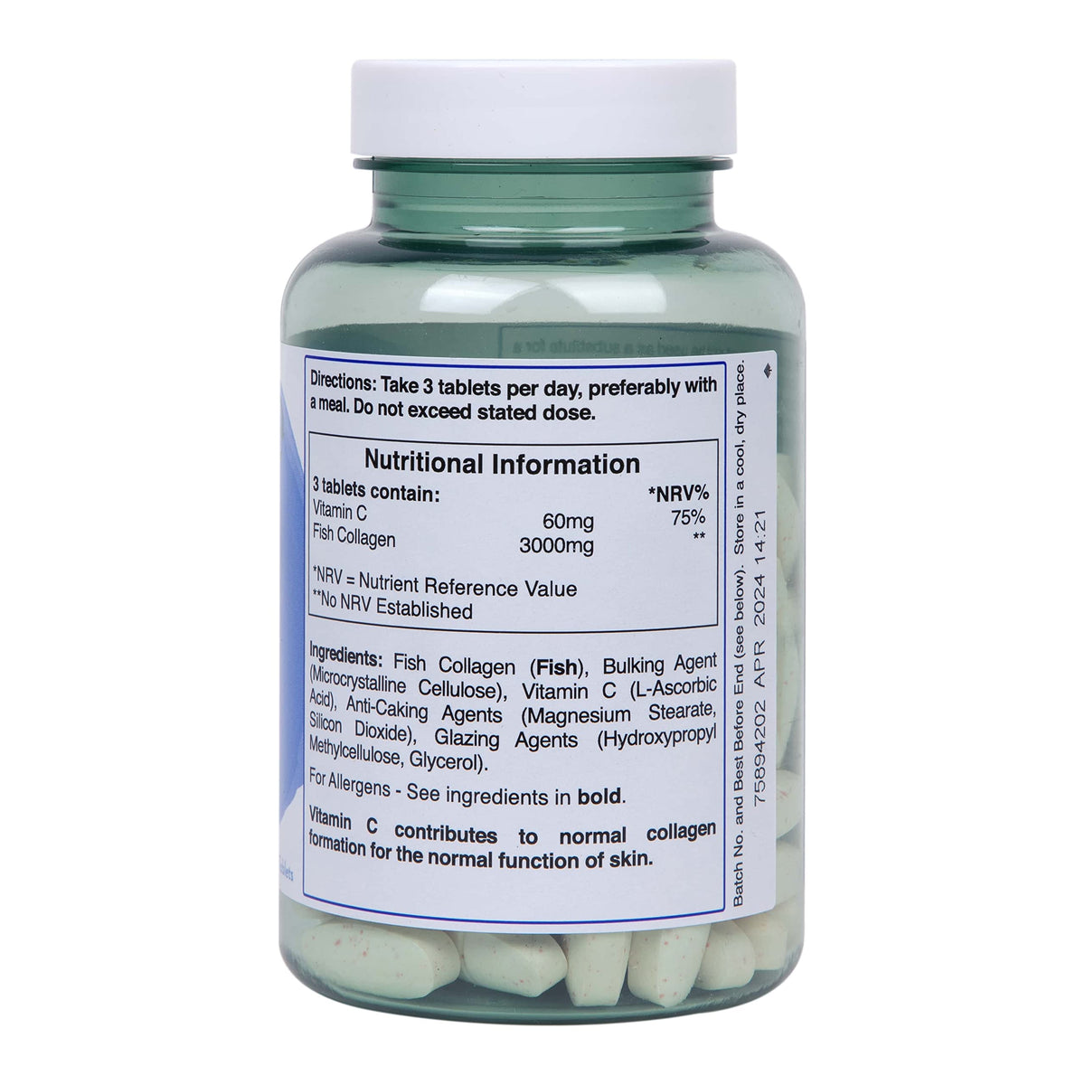 Holland and Barrett Marine Collagen with Vitamin C 3000mg 90 Tablets Holland & BarrettBuy Supplements Australia