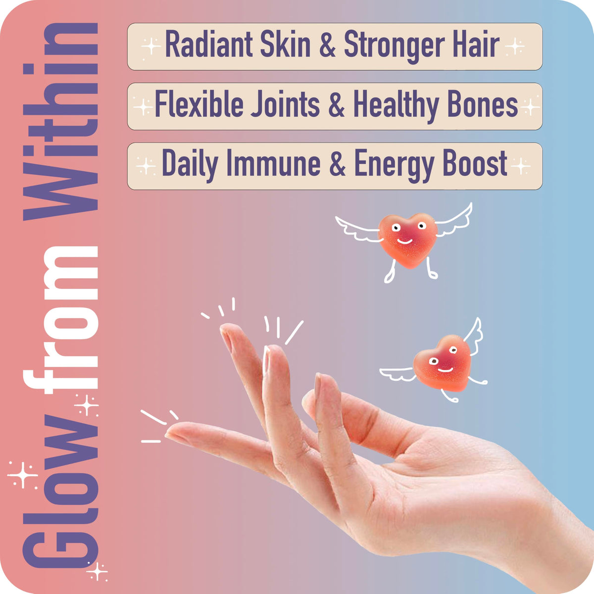 Collagen Peptides Gummies for Women – Biotin, Zinc, Vitamin D3 – 120 Count – Hydrolyzed Collagen Gummy Complex – Hair, Skin & Nails Support – Sugar-Free, Halal, Lactose-Free, Strawberry Cream Flavor ad hocBuy Supplements Australia