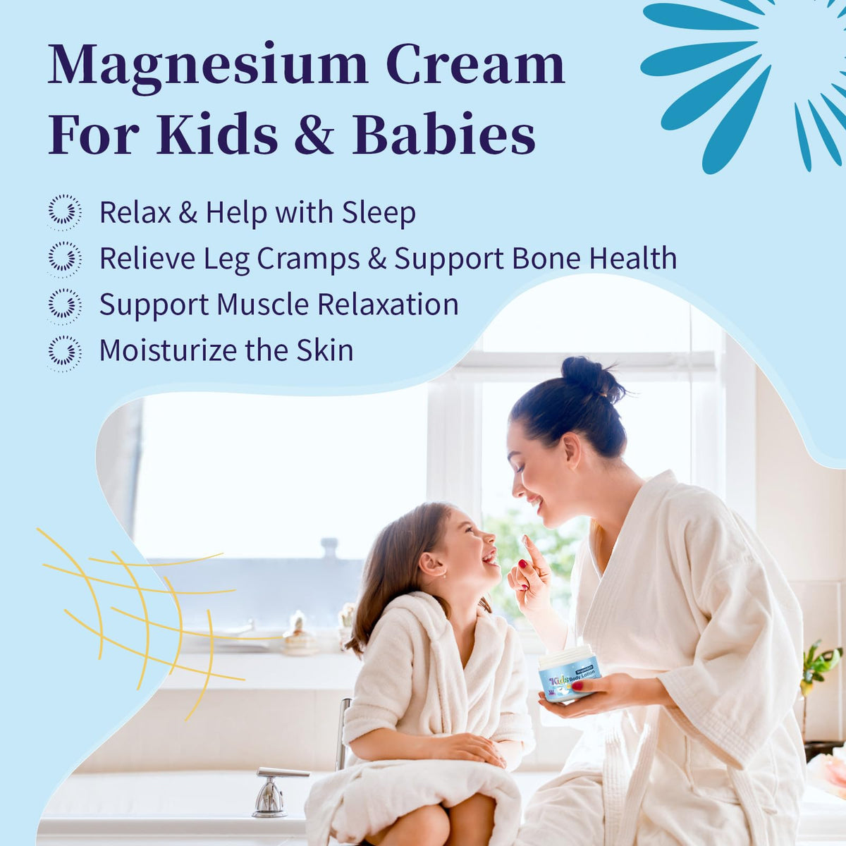 RodPere Magnesium Lotion for Kids & Babies, Bedtime Magnesium Cream for Sleep, Leg Cramps, Lavender Calming Magnesium Oil Lotion for Bone & Muscle Relaxation, Apply to Feet, Legs, Body, 4 OZ. RodPereBuy Supplements Australia