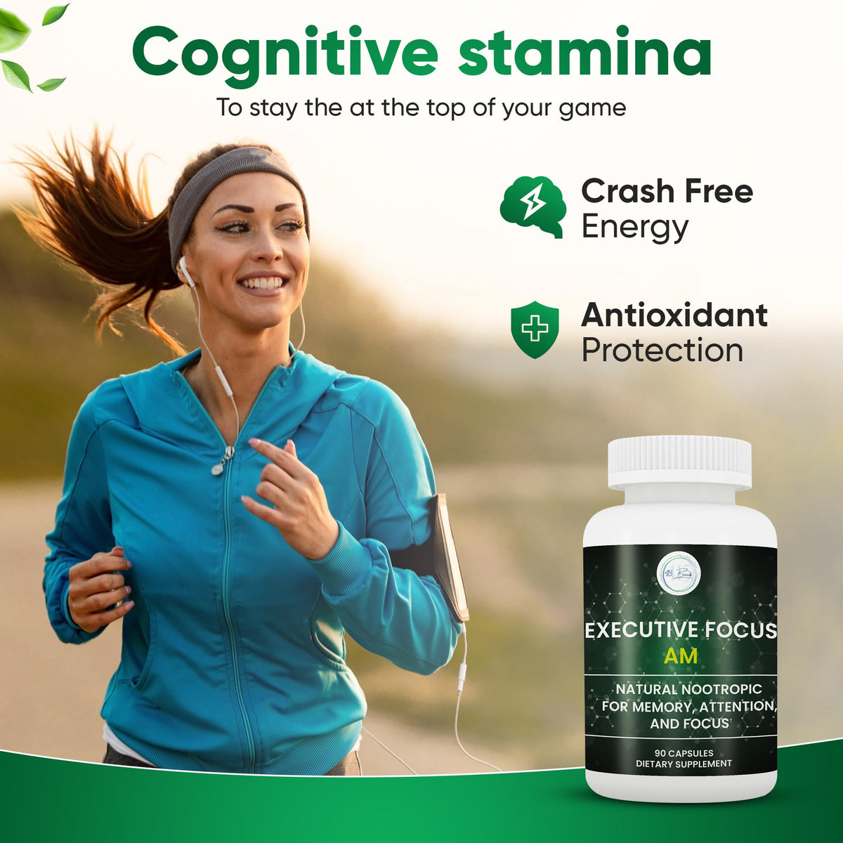 12-in-1 Natural Nootropic Brain Supplement for Memory and Focus, Nootropic for Men & Women, Brain Support Pill for Adults, Brain Vitamins - Focus 30 Day Supply Executive FocusBuy Supplements Australia
