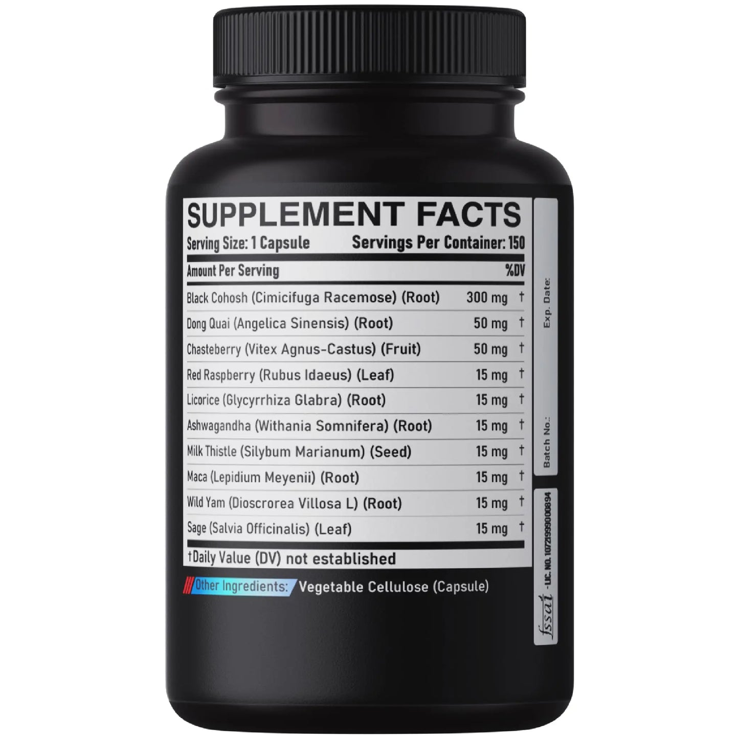 DEDICAD 12in1 Black Cohosh 5-Month Supply for Menopause Support Supplement with Dong Quai, Chasteberry, Red Raspberry, Licorice, Wild Yam & More - 150 Capsules DEDICADĀ buy supplements Au