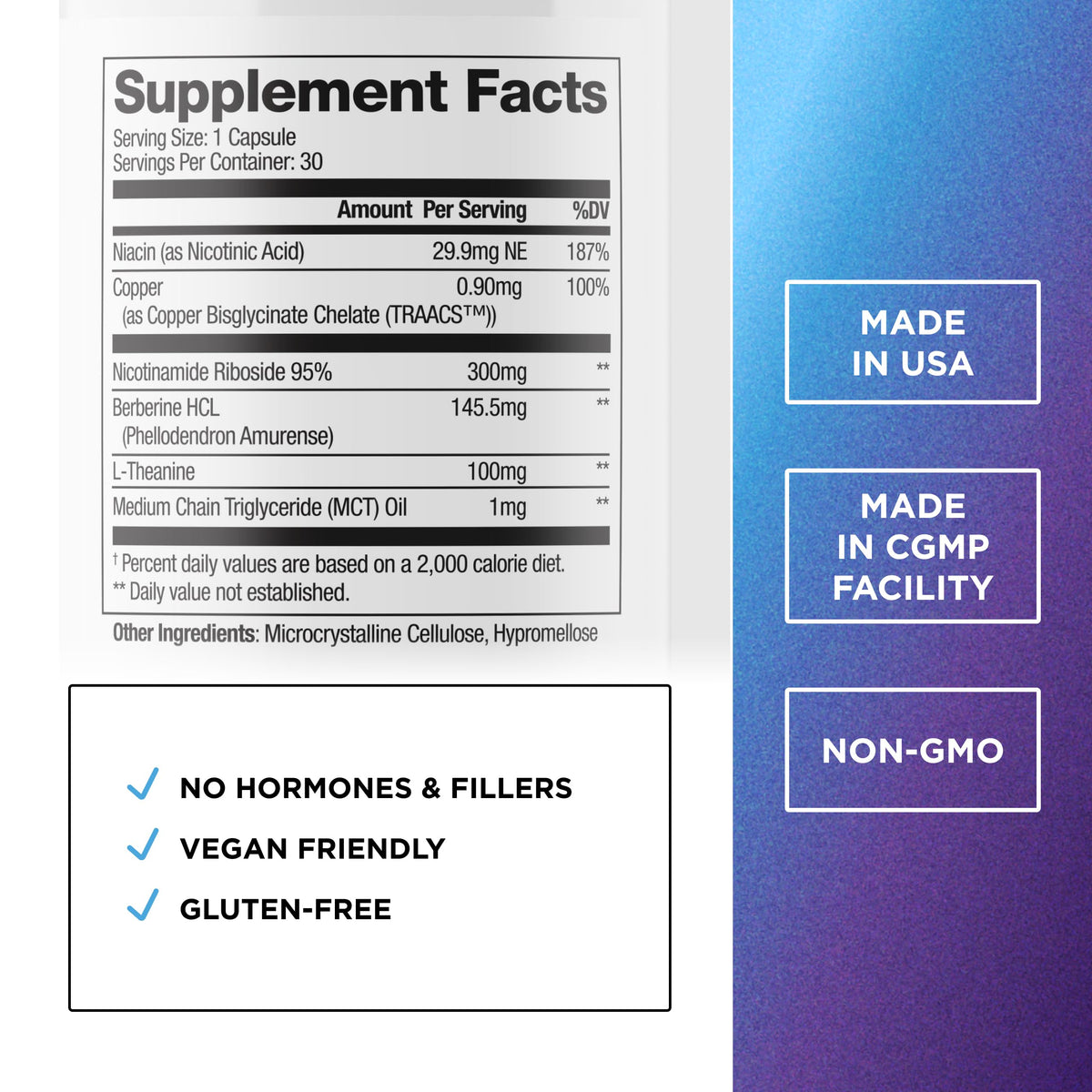 DR. EMIL NUTRITION NAD+ Boost - Nicotinamide Riboside Supplement for Longevity, Healthy Aging & Cellular Regeneration - NAD Supplement with with Berberine, L-Theanine & Niacin - 30-Day Supply DR. EMIL NUTRITIONBuy Supplements Australia