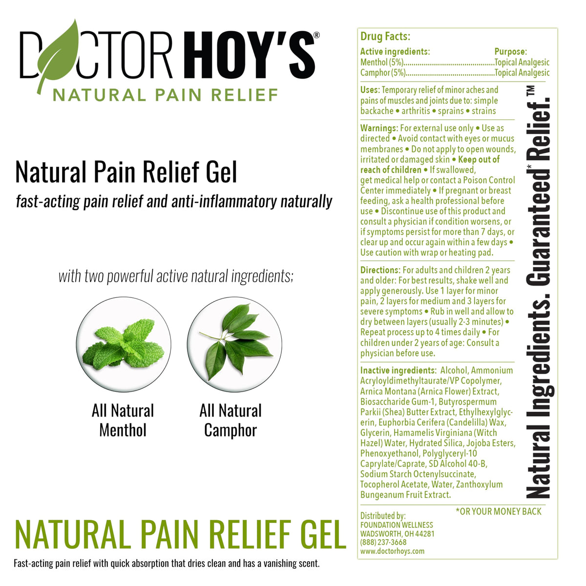 DOCTOR HOY'S Natural Pain Relief Gel, Water Based with Arnica, Anti-Inflammatory, Clean, Safe and Effective Natural Pain Relief, 3 oz. Roll-On, 3pk DOCTOR HOY'SBuy Supplements Australia