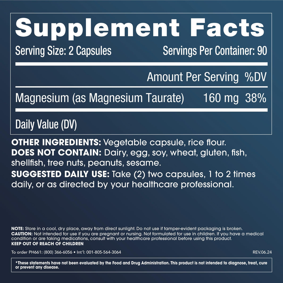 ProHealth Pure Magnesium Taurate, 160mg per Serving | Optimal Bioavailability Supplement for Healthy Aging | Supports Brain, Heart, and Muscle Health | Third-Party Tested for Quality | 180 Capsules ProHealthBuy Supplements Australia