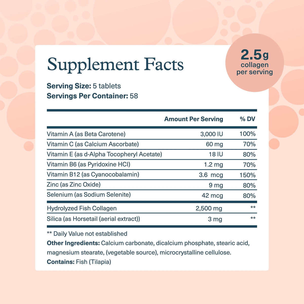 Youtheory Marine Collagen Tablets - 2,500 mg Fish-Sourced Collagen Peptides- with Vitamins A, C, E, B6 & B12 - Supports Joint & Nail Health* - Highly Absorbable - 290 Tablets (58-Day Supply) YoutheoryBuy Supplements Australia