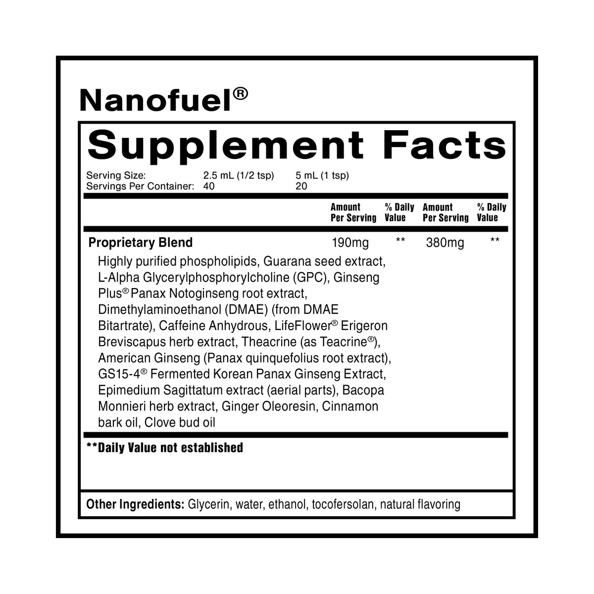 Quicksilver Scientific NanoFuel - Energy Support - Nootropic Formula Designed to Support Focus + Productivity (3.38oz / 100ml) Quicksilver ScientificBuy Supplements Australia