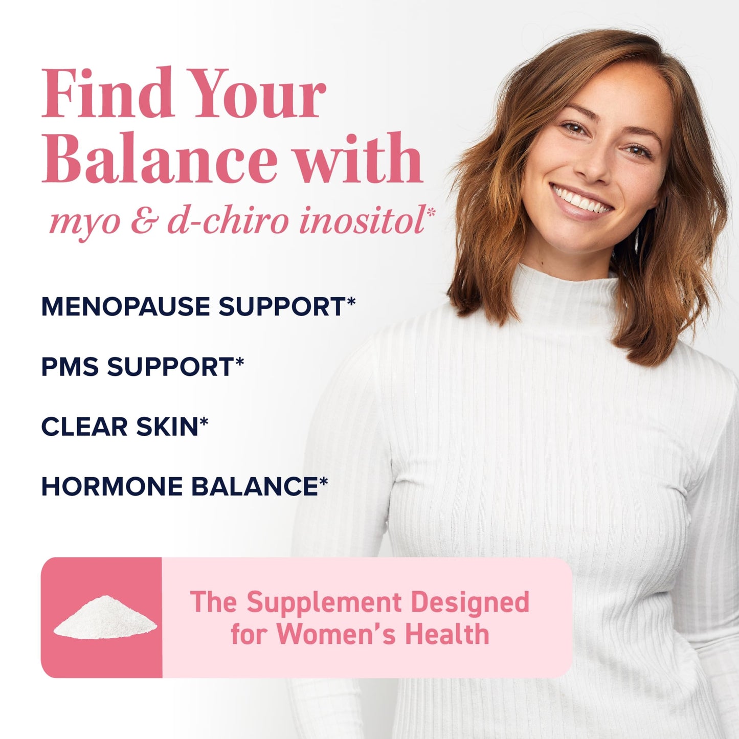 Myo-Inositol & D-Chiro Inositol Powder | Hormone Balance for Women | Ideal 40:1 Ratio | Myo 2000mg, D Chiro 50mg | Regulate Menstrual Cycle and Support Ovarian Health | 30 Servings, 2.17 oz. SMNutritionBuy Supplements Australia