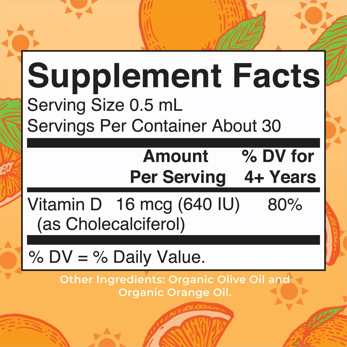 MaryRuth Organics USDA Organic Vitamin D3 Liquid Drops for Kids | 640 IU Vitamin D3 Per Serving | Kids Immune Support & Bone Health Supplement | Formulated for Ages 4-13 | 0.5oz | 30 Servings MARYRUTH'SBuy Supplements Australia