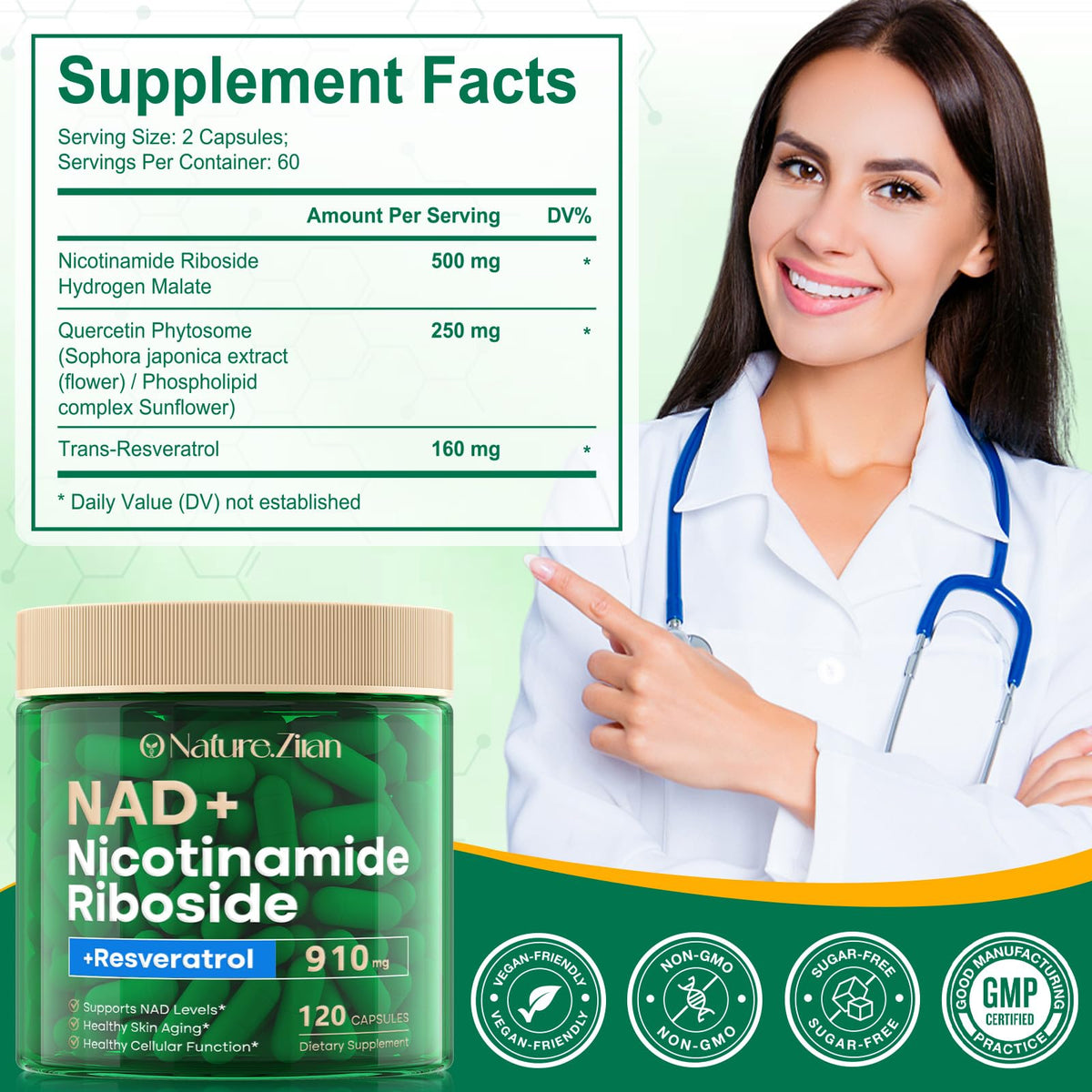 O NATURE . ZIRAN NAD Supplement - NAD+ Nicotinamide Riboside 910 Mg Supplement for Women & Men, Liposomal Nicotinamide Riboside with Resveratrol, for Focus, Boost - 120 Capsules O NATURE . ZIRANBuy Supplements Australia