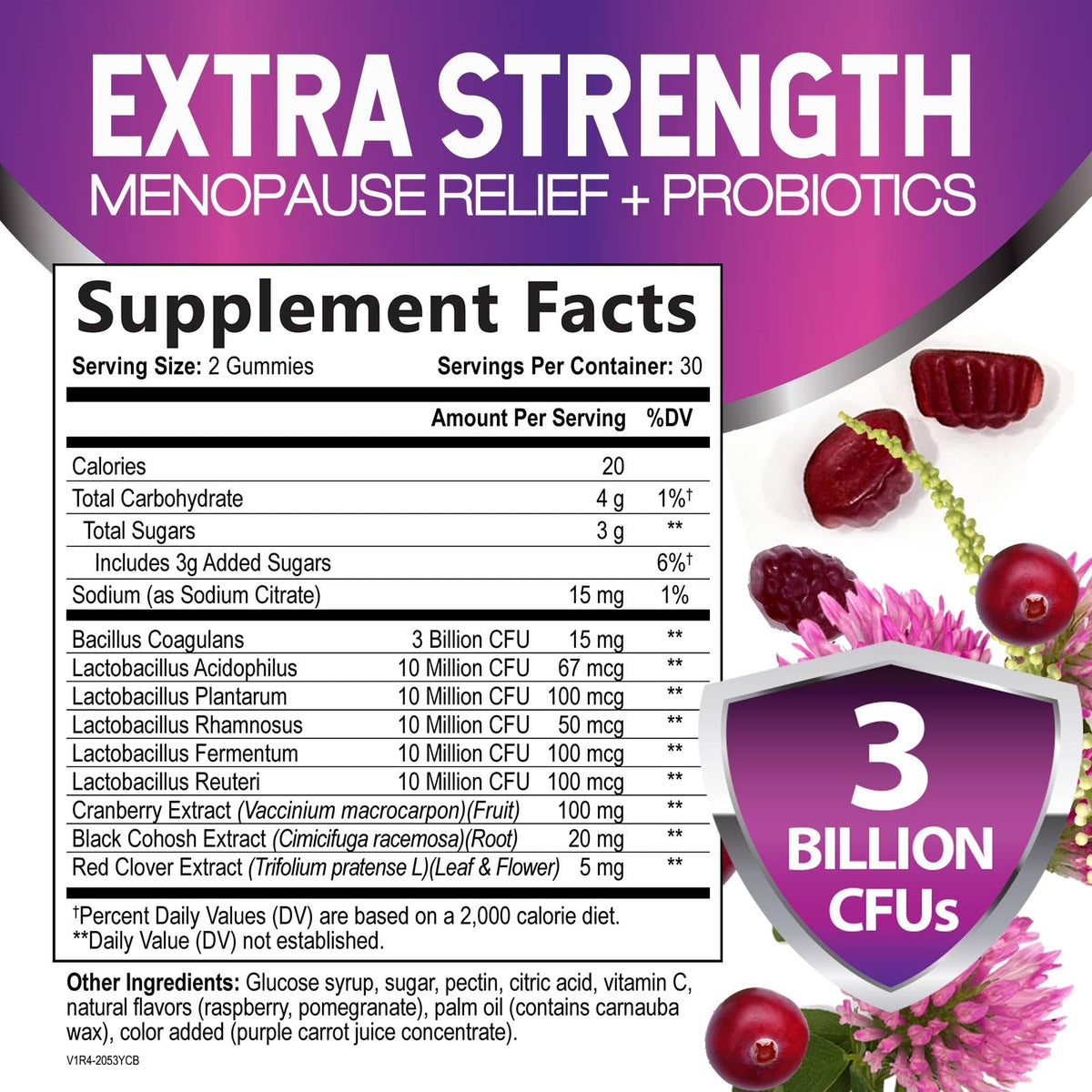 Menopause Supplement Gummies - 3 Billion CFU Women's Probiotics - Advanced Menopause Relief Formula for Women with Black Cohosh & Red Clover - Mild Hot Flashes & Night Sweats Support - 60 Gummies Nature's NutritionBuy Supplements Australia