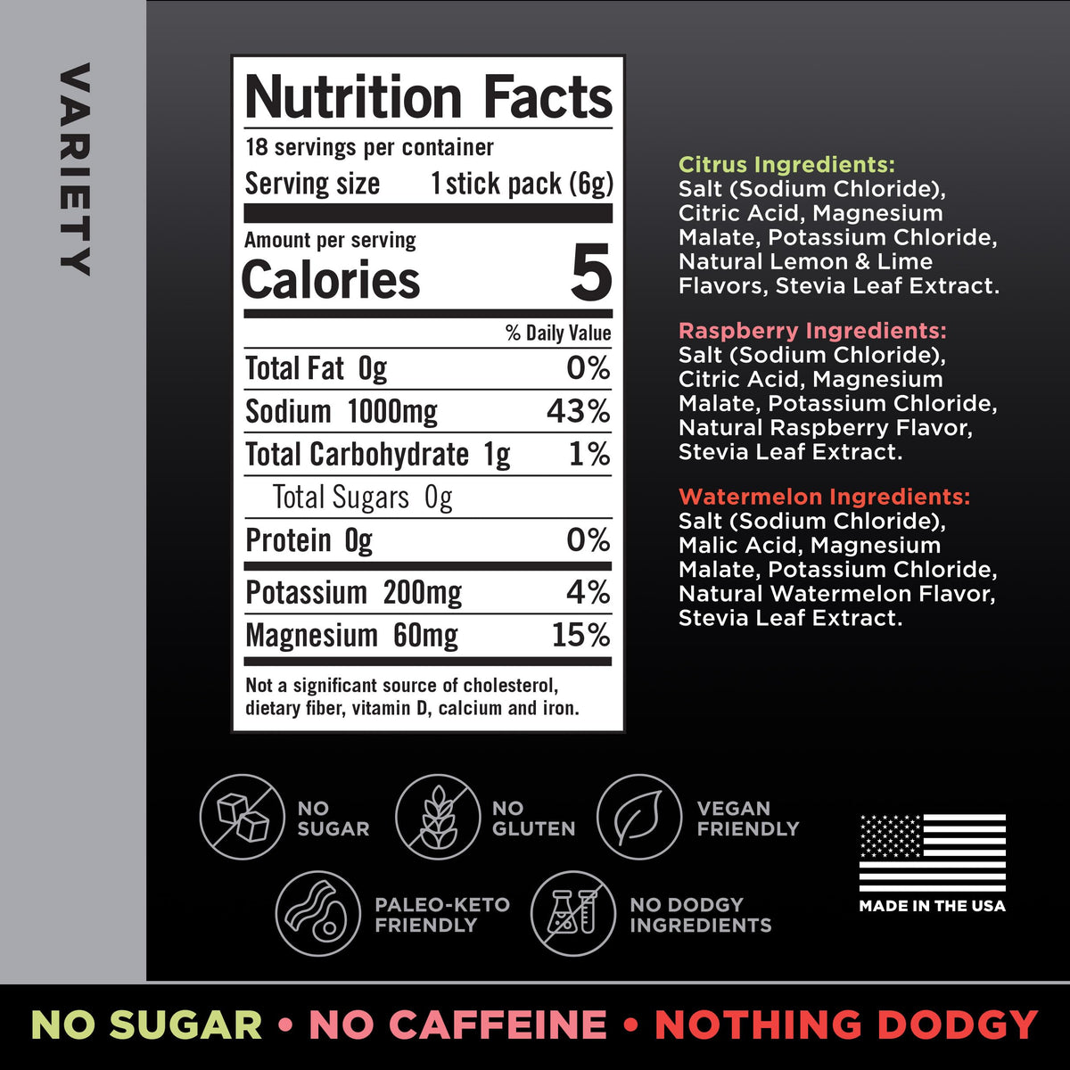 LMNT Zero Sugar Electrolytes - Variety Pack Bundle | Drink Mix | 54-Count Drink LMNTBuy Supplements Australia