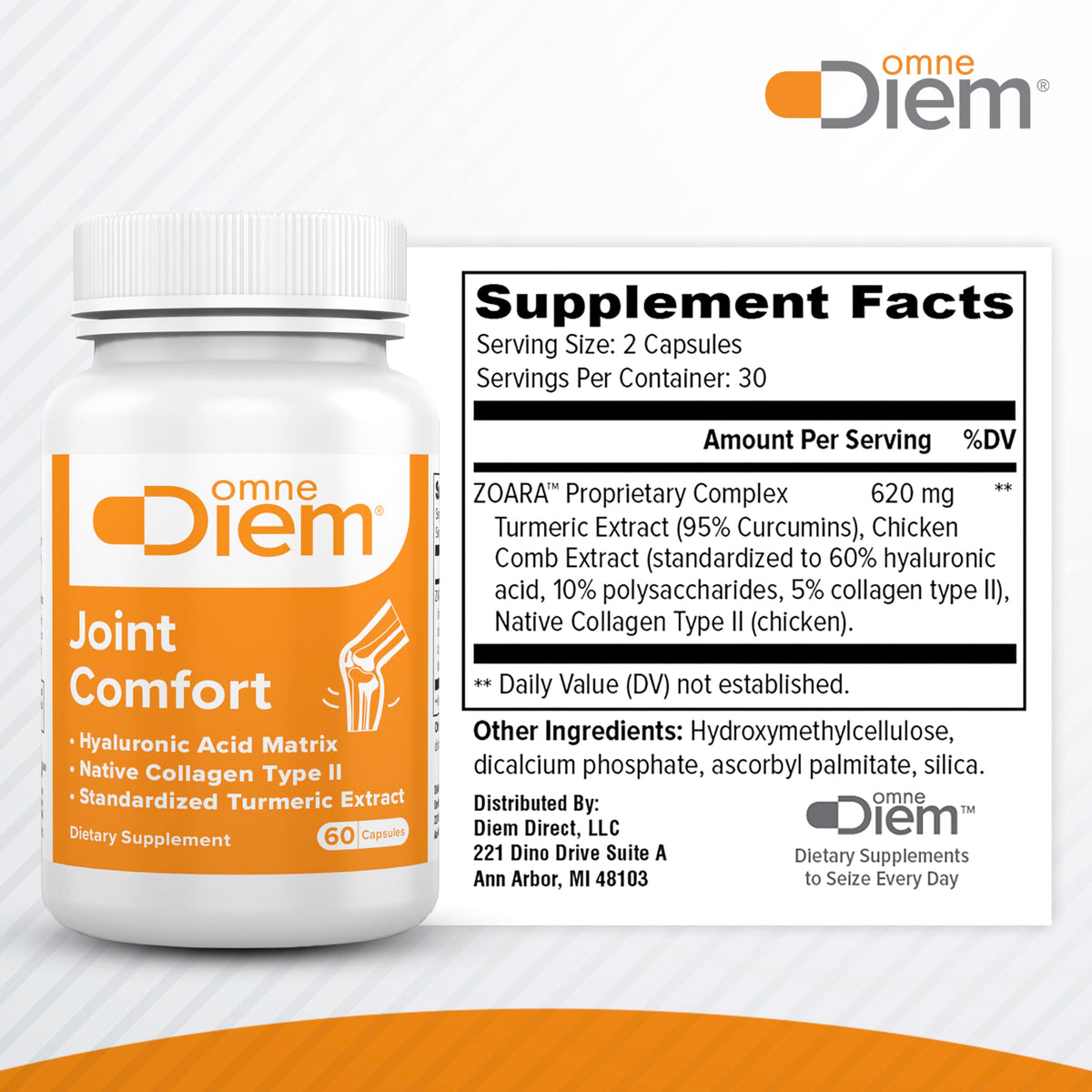 OmneDiem Joint Comfort with ZOARA, 60 Capsules – Dietary Supplement for Comprehensive Joint Care & Comfort Omne DiemBuy Supplements Australia