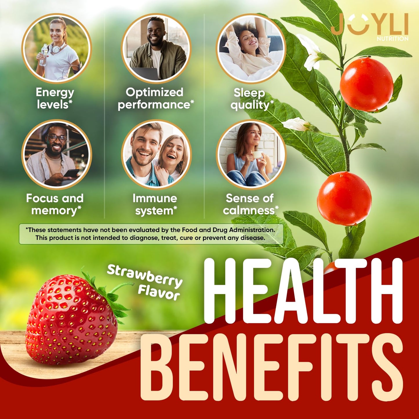 Ashwagandha Gummies for Women & Men - Natural Calm Gummies with Ashwagandha Root Extract Vitamin C Zinc - Ashwagandha Herbal Supplement for Sleep Stress Balance - 60 Vegan Sugar Free Chews JOYLI NutritionBuy Supplements Australia