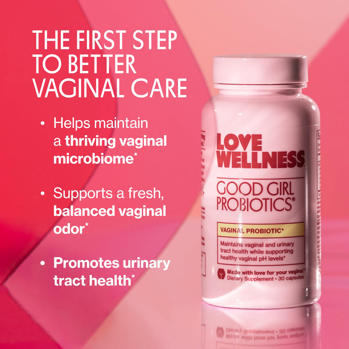 Love Wellness Good Girl Probiotics | Women’s Vaginal Health & pH Balance Supplement | 9-Strain Probiotic for Urinary Tract, Yeast, Odor & Immune Support | Gluten-Free (30-Day Supply) Love WellnessBuy Supplements Australia