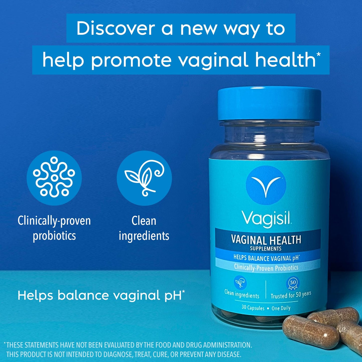 Vagisil Vaginal Health Supplements, Clinically-Proven Probiotics, Promotes Vaginal Health VagisilBuy Supplements Australia