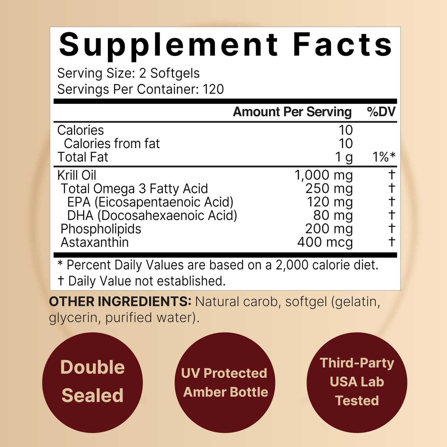 NatureBell Antarctic Krill Oil 1000mg Supplement, 240 Softgels, Natural Source of Omega-3 NatureBellBuy Supplements Australia