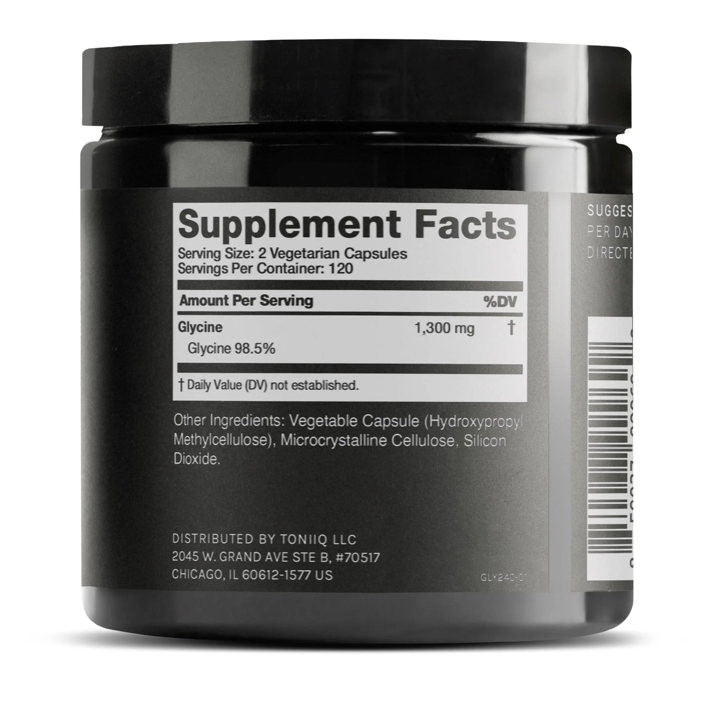Toniiq 1300mg Glycine Supplements - 4 Month Supply - Min. 98.5%+ Tested Purity - Ultra High Strength and Bioavailable Glycine Powder Supplement - 240 Vegetarian Glycine Capsules - 120 Servings Toniiq buy supplements Au