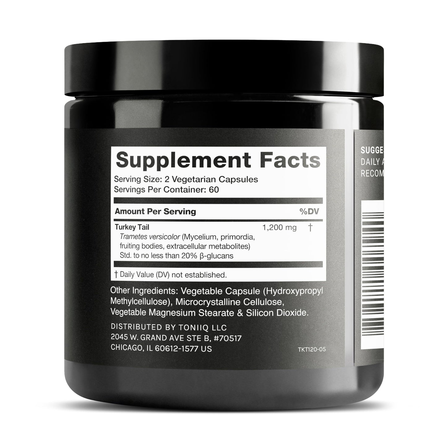 Toniiq Turkey Tail Mushroom Capsules - Ultra High Potency with 20% Beta Glucans - Highly Concentrated - Third-Party Lab Tested - 120 Capsules Toniiq buy supplements Au