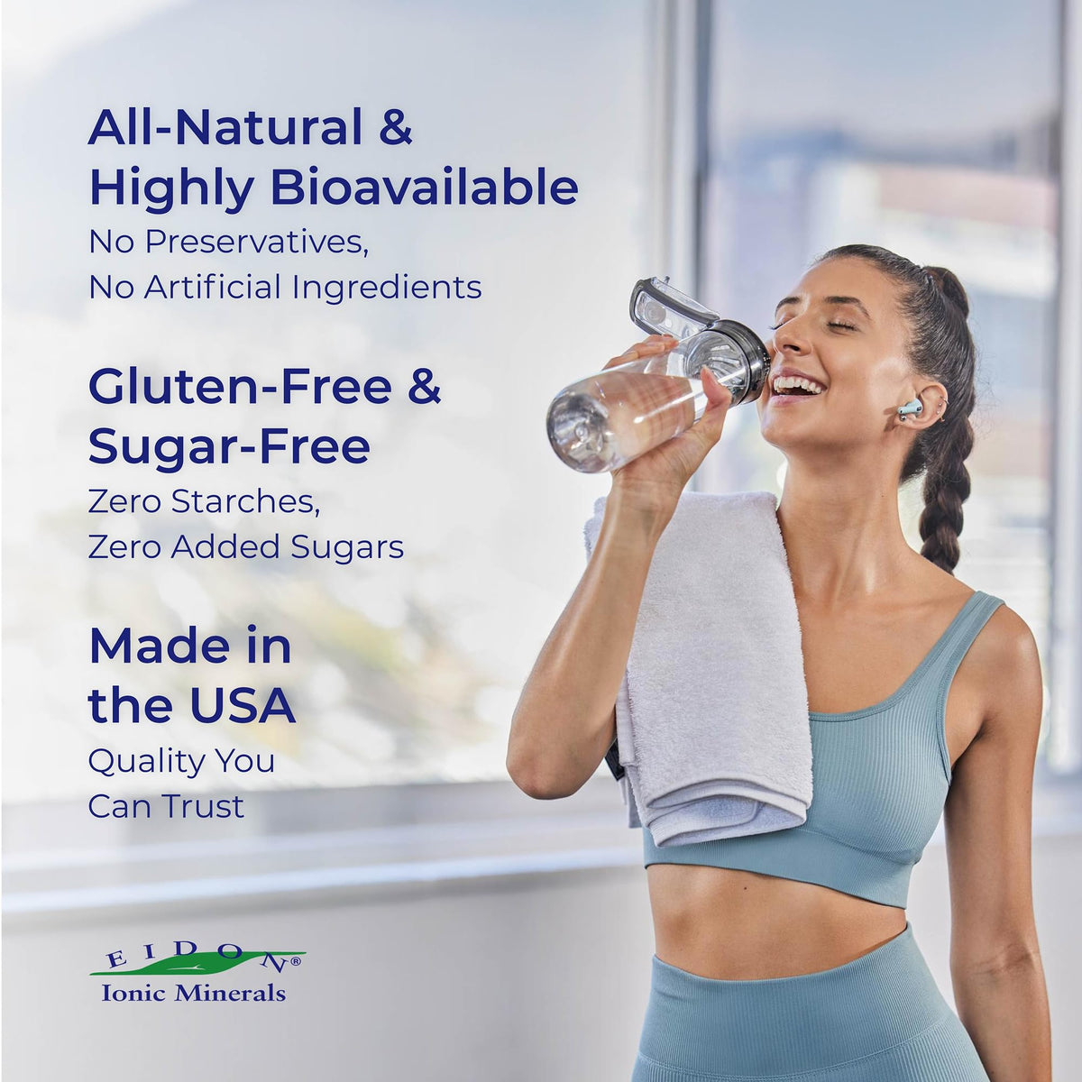 Eidon Liquid Silica Mineral Concentrate - Silica Supplement for Hair, Skin, and Nails, Supplement Drops to Support Collagen Production & Hair Loss