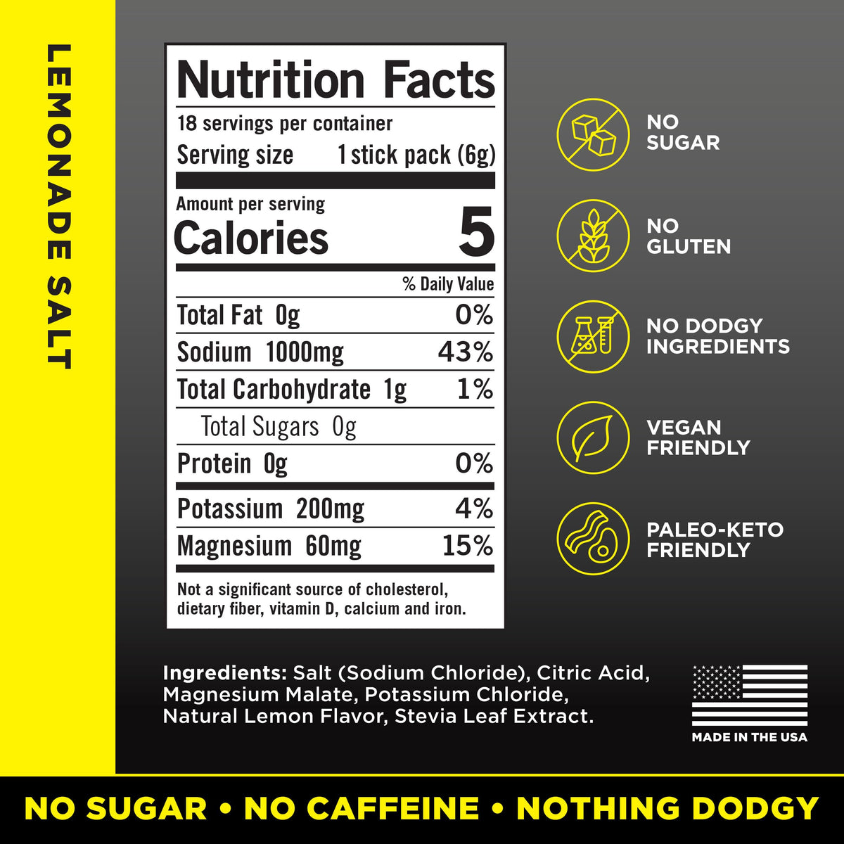 LMNT Zero Sugar Electrolytes - Lemonade | Drink Mix | 18-Count Drink LMNTBuy Supplements Australia