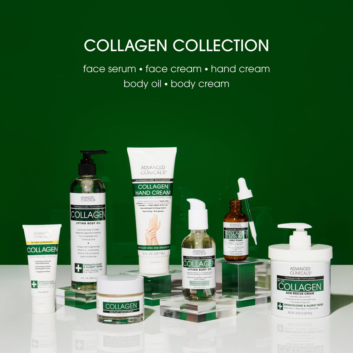 Advanced Clinicals Collagen Cream Body Lotion & Face Moisturizer W/Vitamin E | Skincare Moisturizing Collagen Lotion For Women, Men, Hand, & Neck Improves Look Of Crepey Skin & Uneven Dry Skin, 2pc Advanced Clinicals buy supplements Au