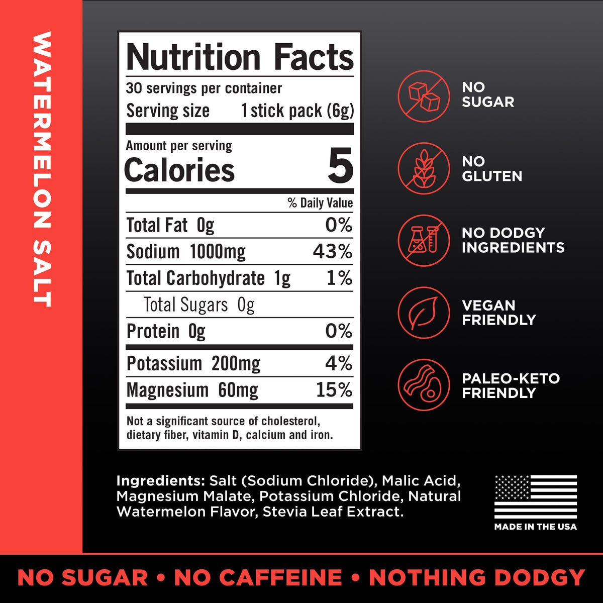LMNT Zero Sugar Electrolytes - Watermelon Salt | Drink Mix | 30-Count Drink LMNTBuy Supplements Australia