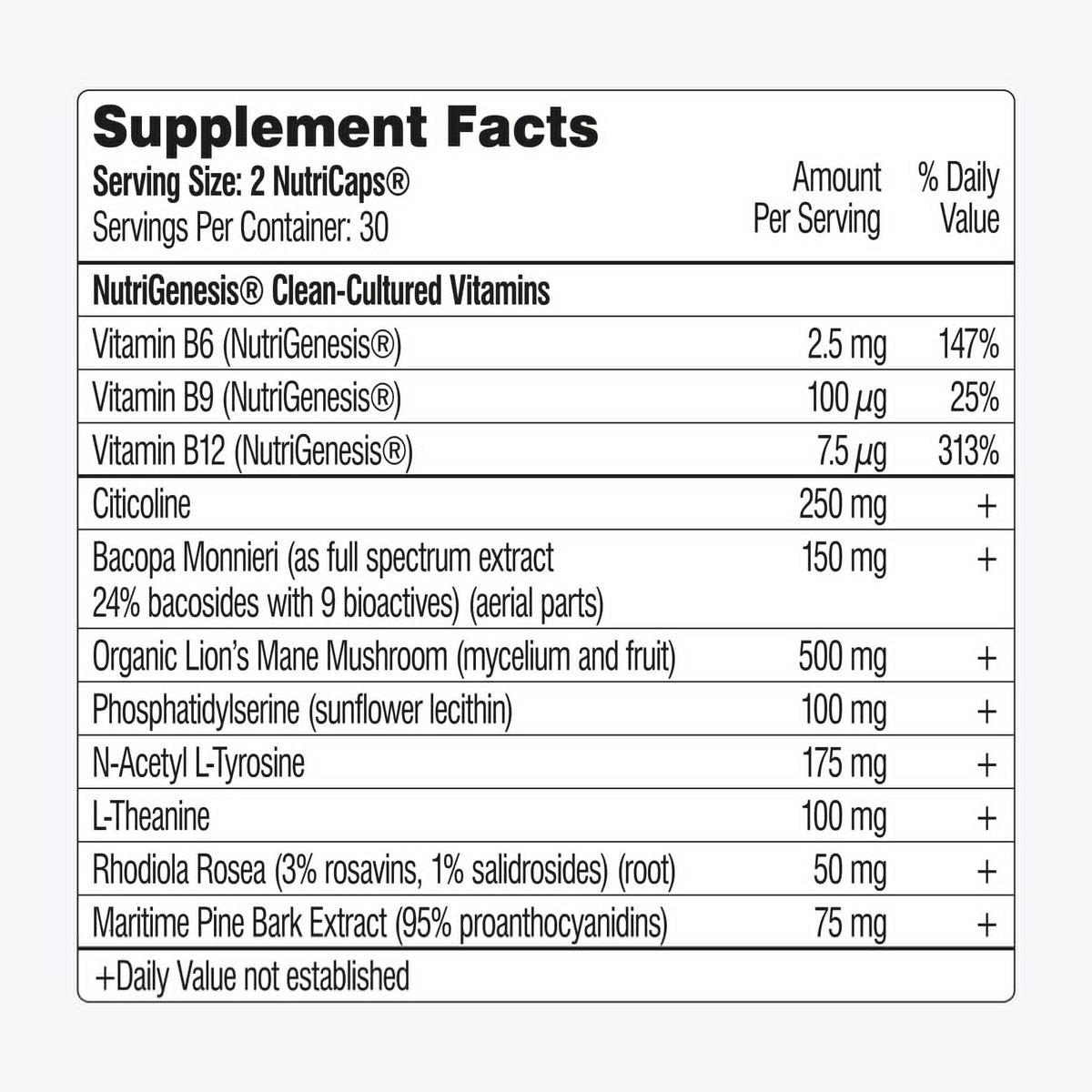 Mind Lab Pro® MLP® v4 Universal Booster Supplement for Focus, Memory, Clarity, Energy - 60-Count - Plant-Based, Naturally Sourced Memory Vitamins