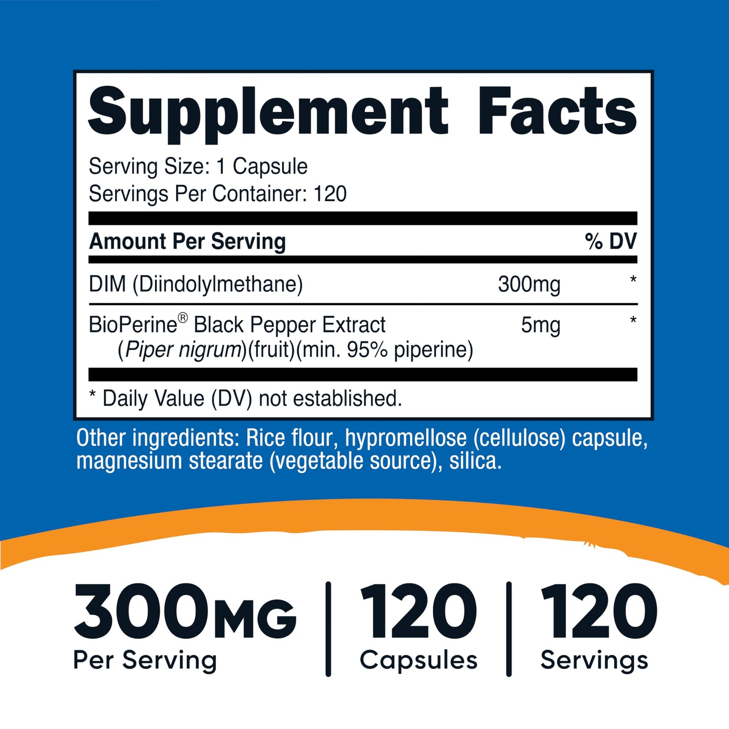 Nutricost DIM (Diindolylmethane) Plus BioPerine 300mg, 120 Vegetarian Capsules - Up to 4 Month Supply, Max Strength DIM Supplement NutricostBuy Supplements Australia