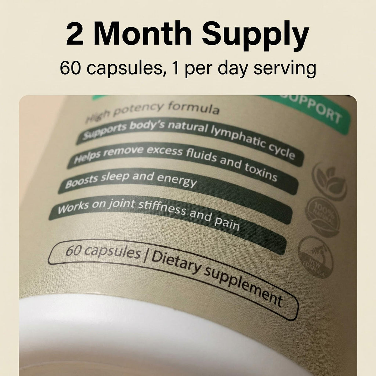 Sculptique Lymphatic Drainage Capsules, New Maximum Potency Formula with Dandelion Extract, Cleavers Extract - Supports Cellulite Reduction 60 Capsules HTKINMI buy supplements Au