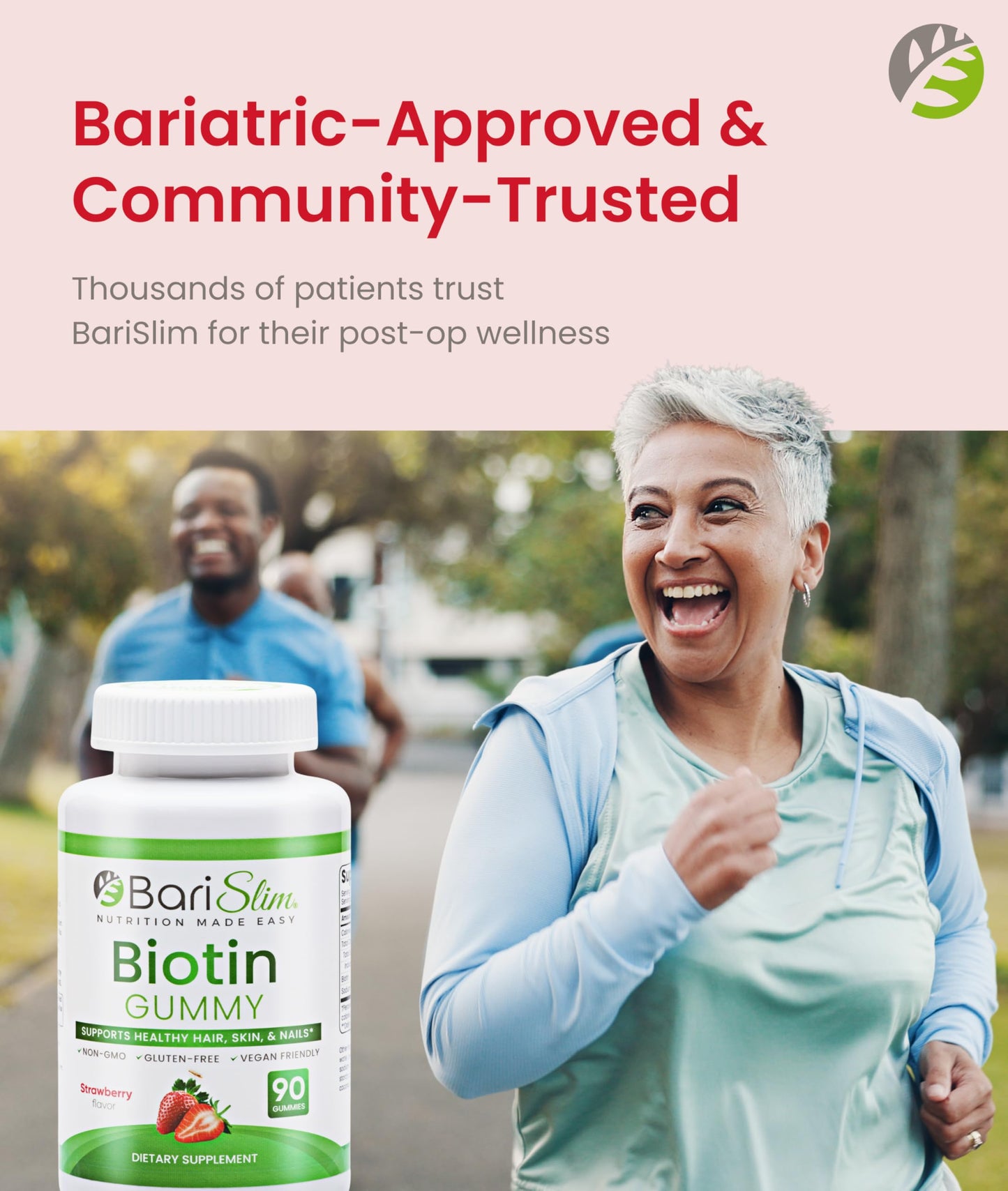BariSlim Bariatric Vitamin Biotin Gummies - Specially Formulated Gummy Vitamin for Patients After Weight Loss Surgery - Easy to Digest and Great Tasting Fruit Flavors | 90 Fruit Chews BariSlim buy supplements Au