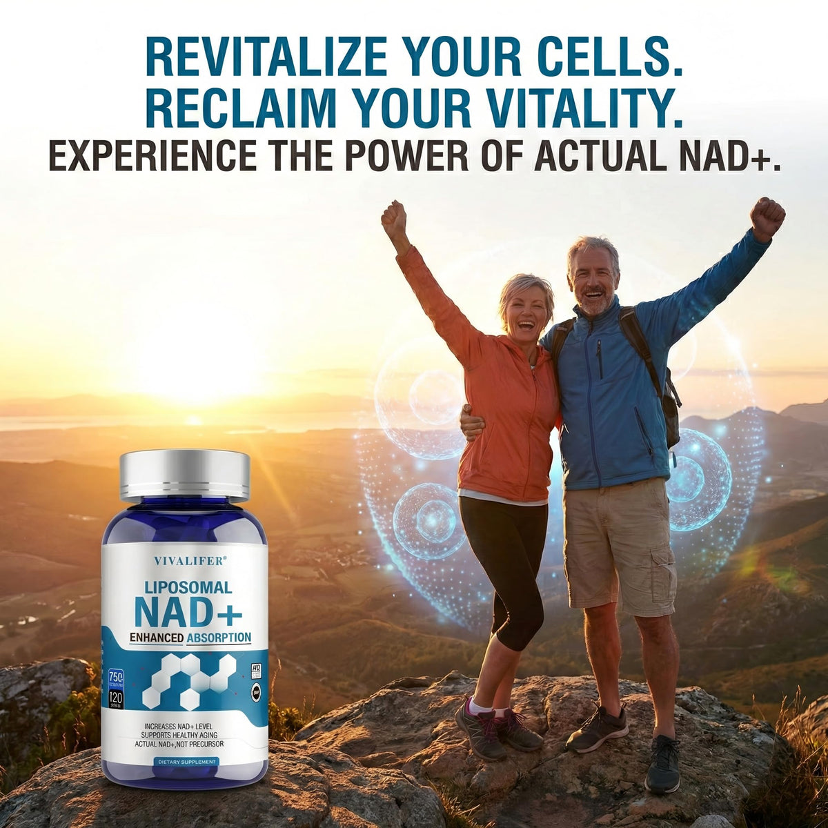 Liposomal NAD+ Supplement 750mg - 120 Capsules NMN Alternative Superior Absorption & Bioavailability -True Nicotinamide Adenine Dinucleotide for Cellular Energy, DNA Repair Support & Healthy Aging DQQIBuy Supplements Australia