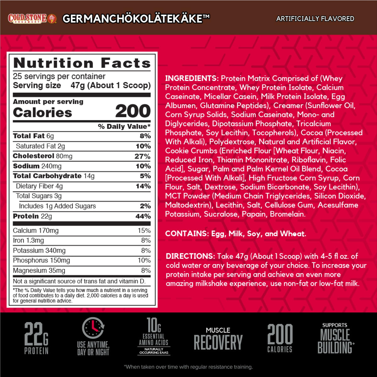 BSN Syntha-6 Whey Protein Powder, Cold Stone Creamery- Germanchökolätekäke Flavor BSNBuy Supplements Australia