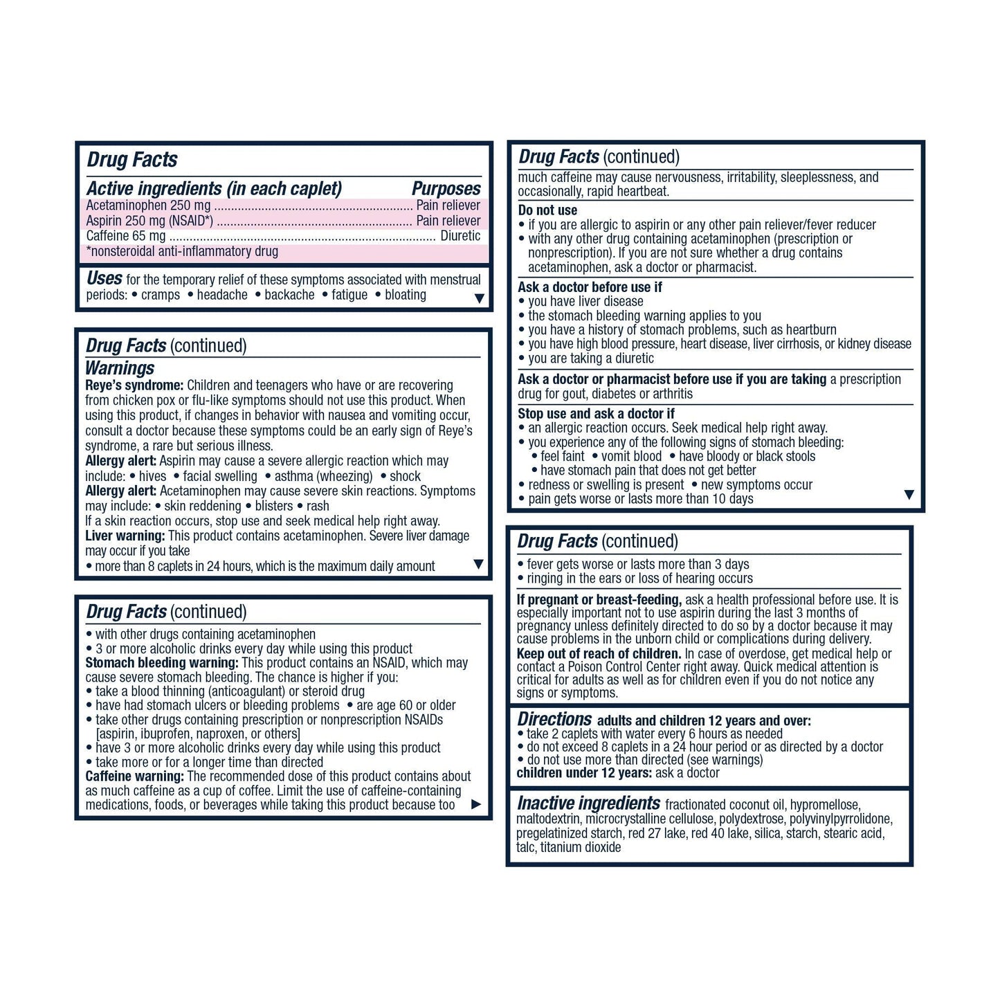 Pamprin Maximum Strength Max Formula, with Acetaminophen, Menstrual Period Symptoms Relief PamprinBuy Supplements Australia