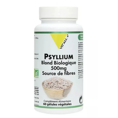 Psyllium blond BIO 500 mg 100 gélules VIT'ALL+