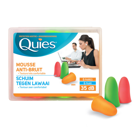 6 pairs of Quies ear foam protection