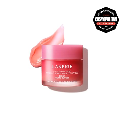 LANEIGE Lip Sleeping Mask, Berry: Nourishing Overnight Lip Treatment with Vitamin C, Shea & Murumuru Butter