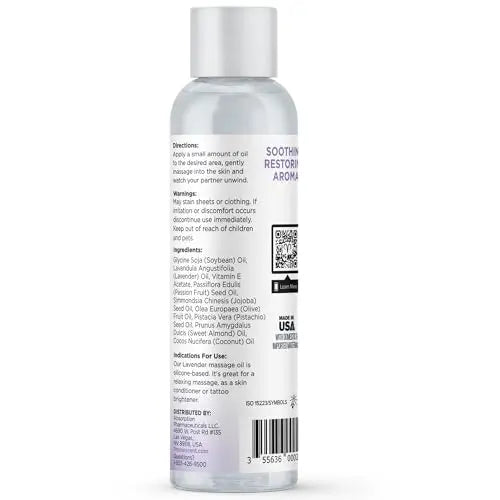 Promescent Lavender Massage Oil for Massage Therapy, Massage Oils for Date Night, Premium Lavender Body Oil for Men & Women to Relieve Stress & Sore Muscles, Essential Oils for Skin (4 oz) Promescent buy supplements Au