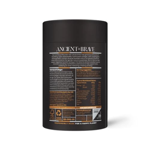 Ancient + Brave - Cacao + Collagen Powder 250g - Peruvian Raw Cacao Hot Chocolate with Grass-Fed Hydrolysed Bovine Collagen Ancient + BraveBuy Supplements Australia