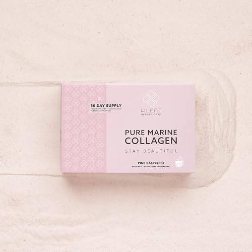 Plent Pure Marine Collagen Pink Raspberry - Stay Beautiful - 5G Collagen Peptides Daily - 30 Sachets PlentBuy Supplements Australia