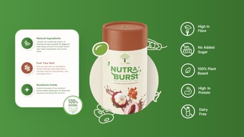 NutraBurst Pea Protein Shake with Probiotics, prebiotics, and Oats 500g - Chocolate Flavoured Nutree GutBuy Supplements Australia
