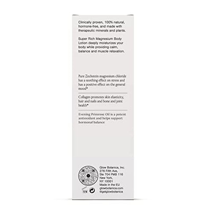 Glow by Hormone University - Magnesium Lotion with Collagen - Magnesium Cream - Bedtime Routine Sleep Lotion - The Highest Concentration of Genuine Zechstein Magnesium Chloride (Pack of 1) Glow BotanicaBuy Supplements Australia