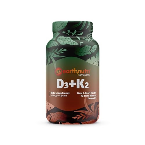 EarthNutri D3 + K2 Bone & Heart Health - 72 Trace Minerals, Vitamin D3 Vitashine, MENA EarthNutriBuy Supplements Australia