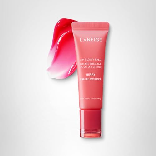 LANEIGE Lip Glowy Balm, Berry: Sheer Tinted Lip Moisturizer with Shea Butter, for Hydrating Shine & Soft Lips