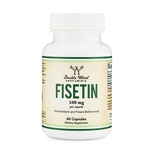 Fisetin Supplement - 100mg of Bioactive Flavnonols, 60 Count (Natural Bioflavonoid Double Wood SupplementsBuy Supplements Australia