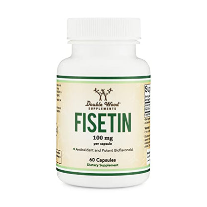 Fisetin Supplement - 100mg of Bioactive Flavnonols, 60 Count (Natural Bioflavonoid Double Wood SupplementsBuy Supplements Australia