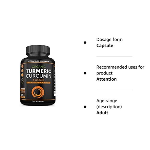 Organic Turmeric Capsules High Strength and Black Pepper with Active Curcumin SS Sport SuppliesBuy Supplements Australia