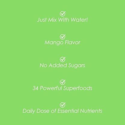 SkinnyFit Mango Splash Skinny Greens, Green Juice Superfood Powder, Natural Energy SkinnyFitBuy Supplements Australia