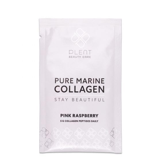 Plent Pure Marine Collagen Pink Raspberry - Stay Beautiful - 5G Collagen Peptides Daily - 30 Sachets PlentBuy Supplements Australia