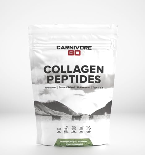 Carnivore Go Grass Fed Bovine Collagen Powder - 400g Hydrolysed Type 1 & 3 Carnivore GoBuy Supplements Australia