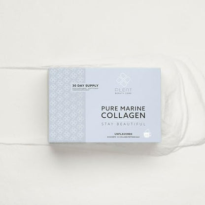 Plent Pure Marine Collagen Unflavoured - Stay Beautiful - 5G Collagen Peptides Daily - 30 Sachets PlentBuy Supplements Australia